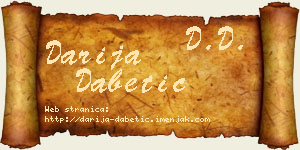 Darija Dabetić vizit kartica